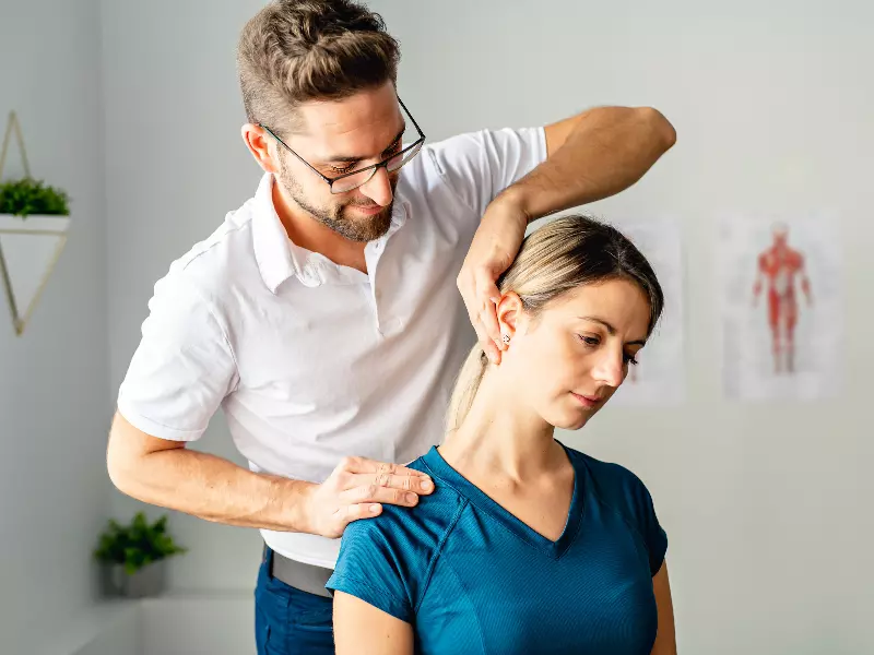 Neck Pain Treatment Near Me Rockford, IL. Chiropractic Exam For Neck Pain Relief.